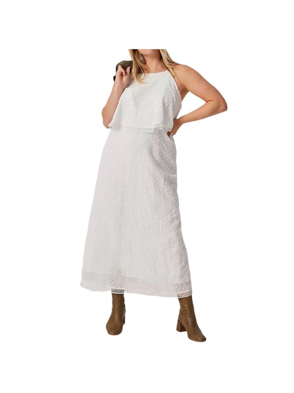 Anthropologie Madilyn Embroidered Maxi Dress Size 8P, New with tag